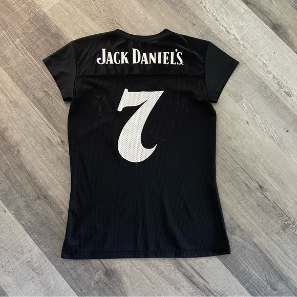Game Gear Jack Daniels Whiskey V neck Old No 7 Mesh Black Jersey Adult Medium - Picture 3 of 3